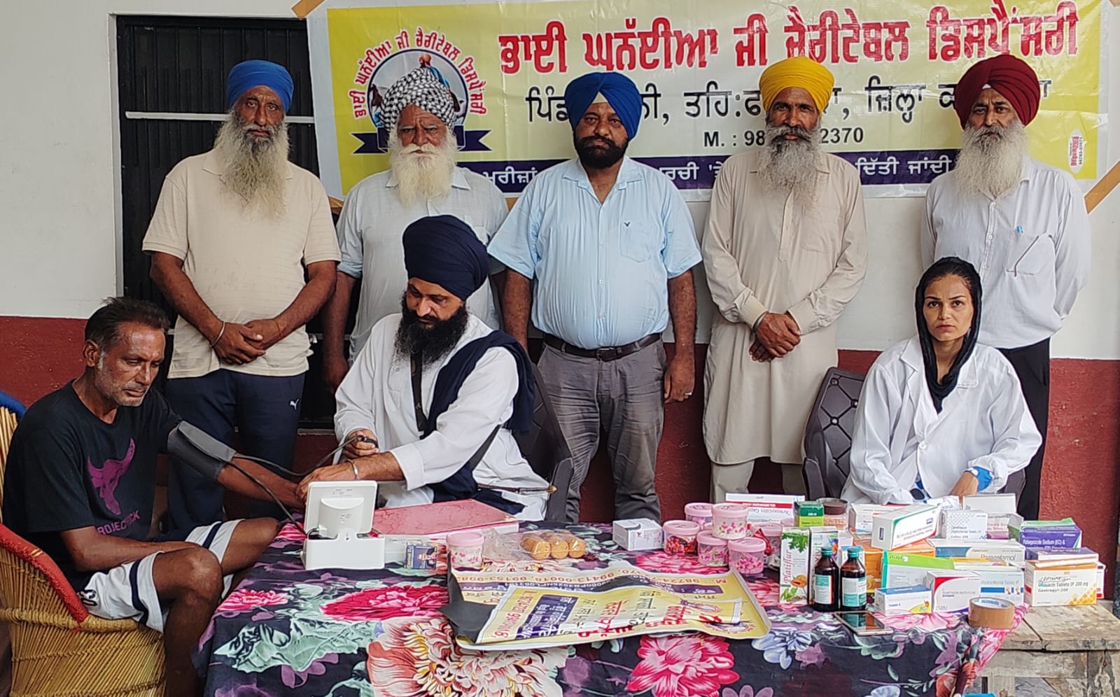 Sixth free medical checkup camp organized in Lakhpur.